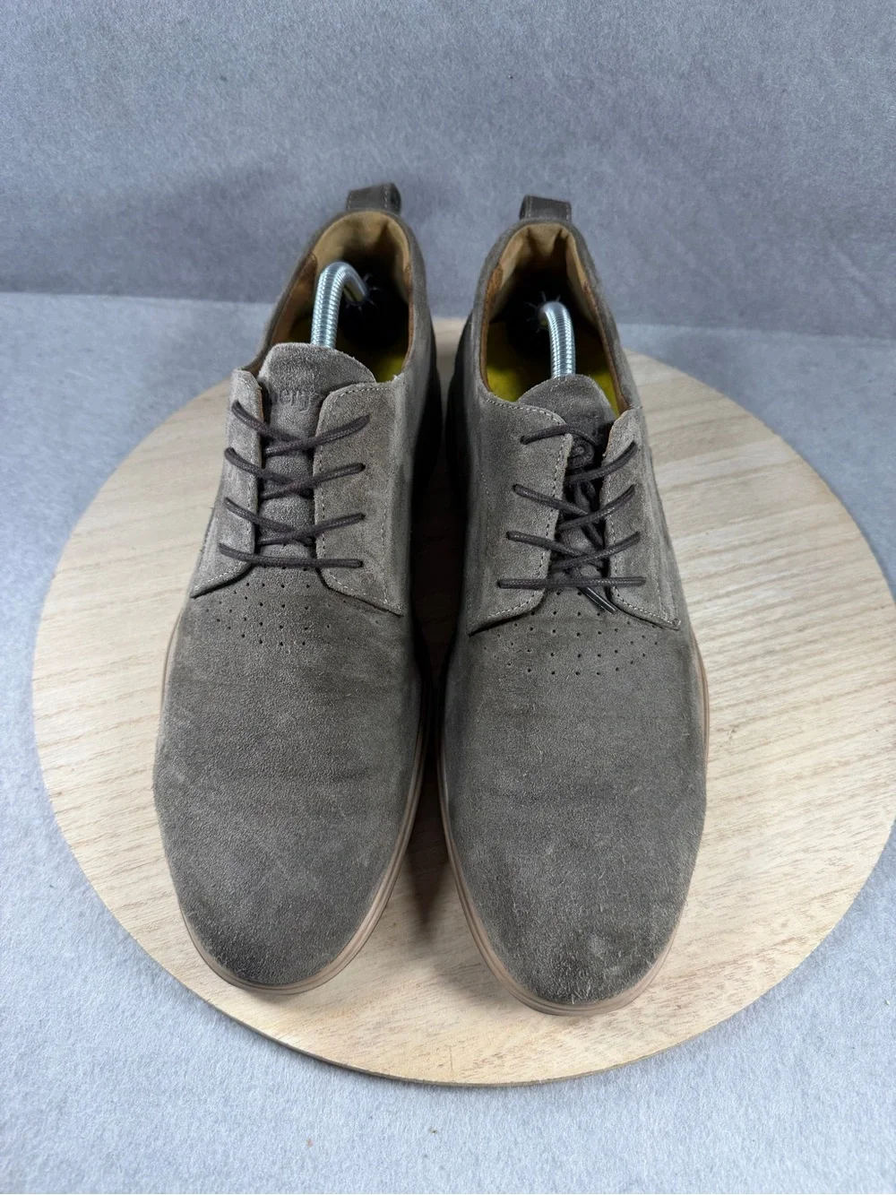 Amberjack The Original Slate Grey Suede Hybrid Derby Dress Shoes Size 11 M